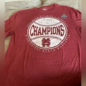 Mississippi State Bulldogs CWS Champions 2021 tee adult Medium